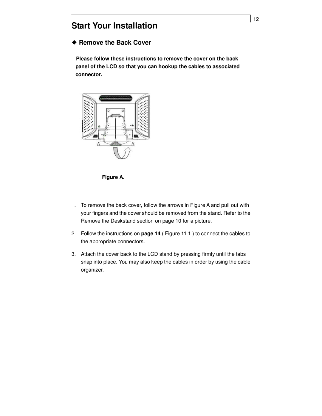 Planar PT1500MX, PT1555MU, PT1501MX, PT1505MU, PT1550MX manual Start Your Installation, Figure a 