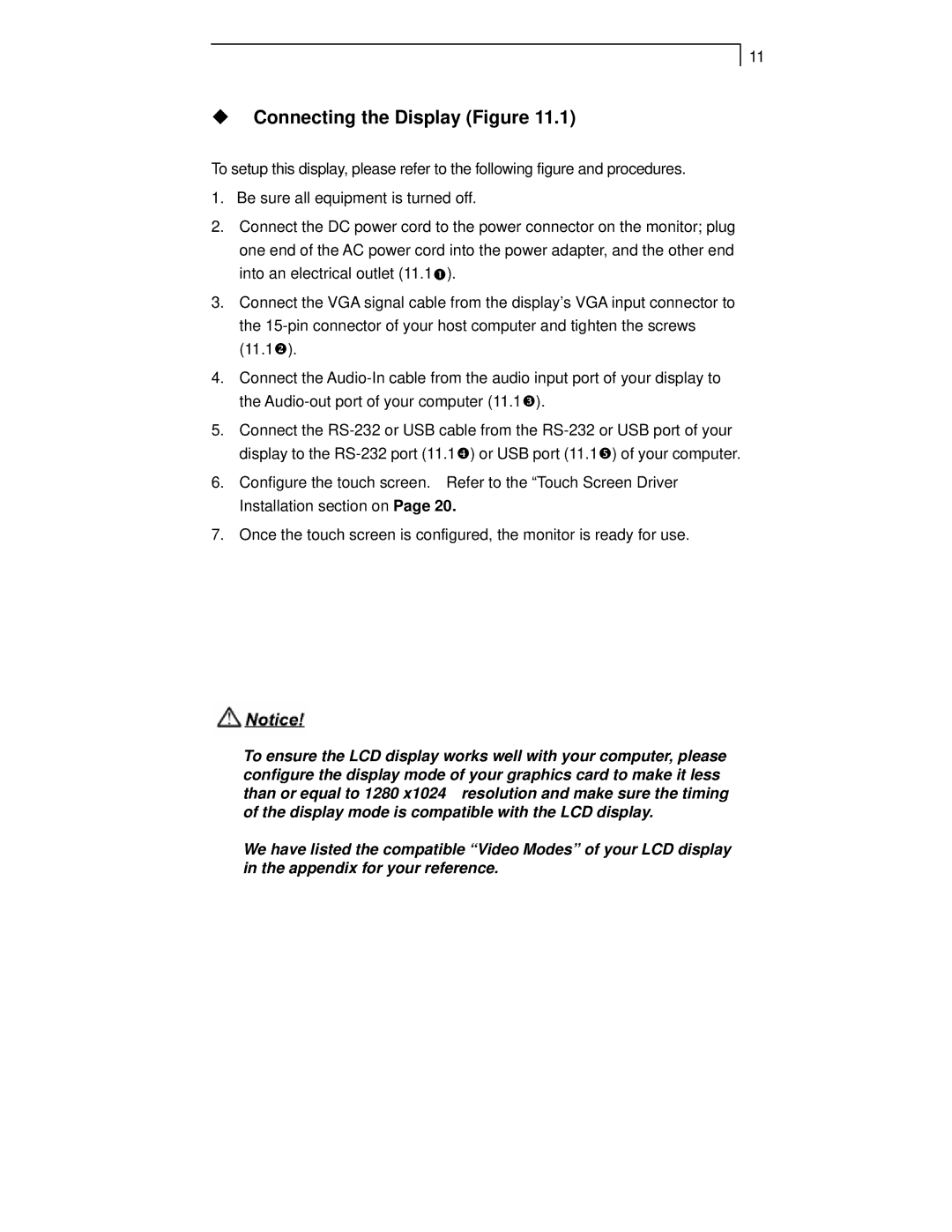 Planar PT1710MX manual ‹ Connecting the Display Figure 