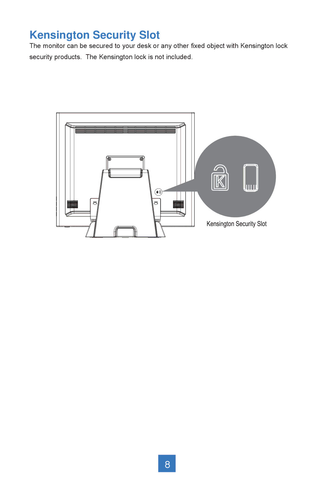 Planar PT1745S, PT1745RPF manual Kensington Security Slot 