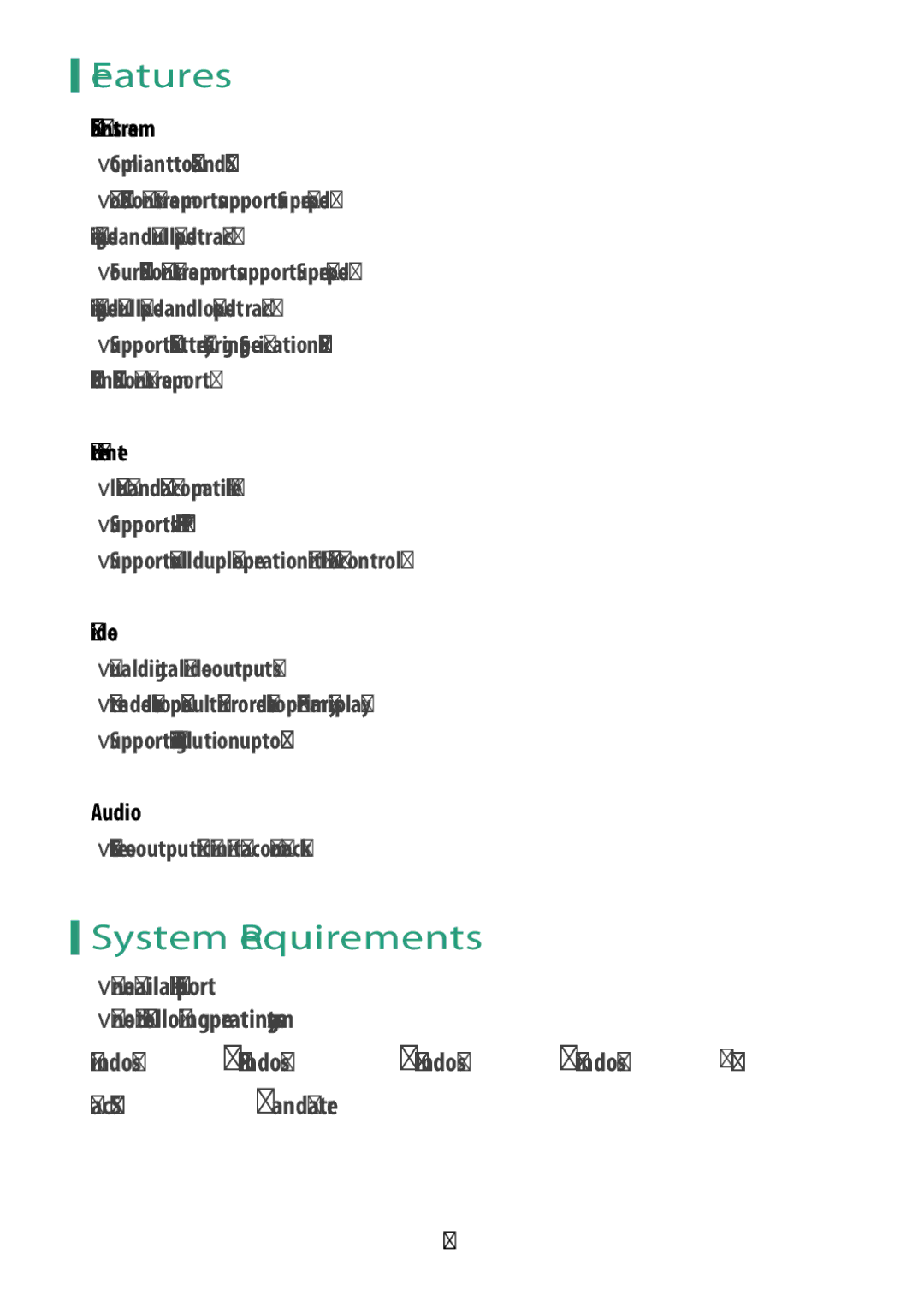 Planar PUD3200 user manual Features, System Requirements 