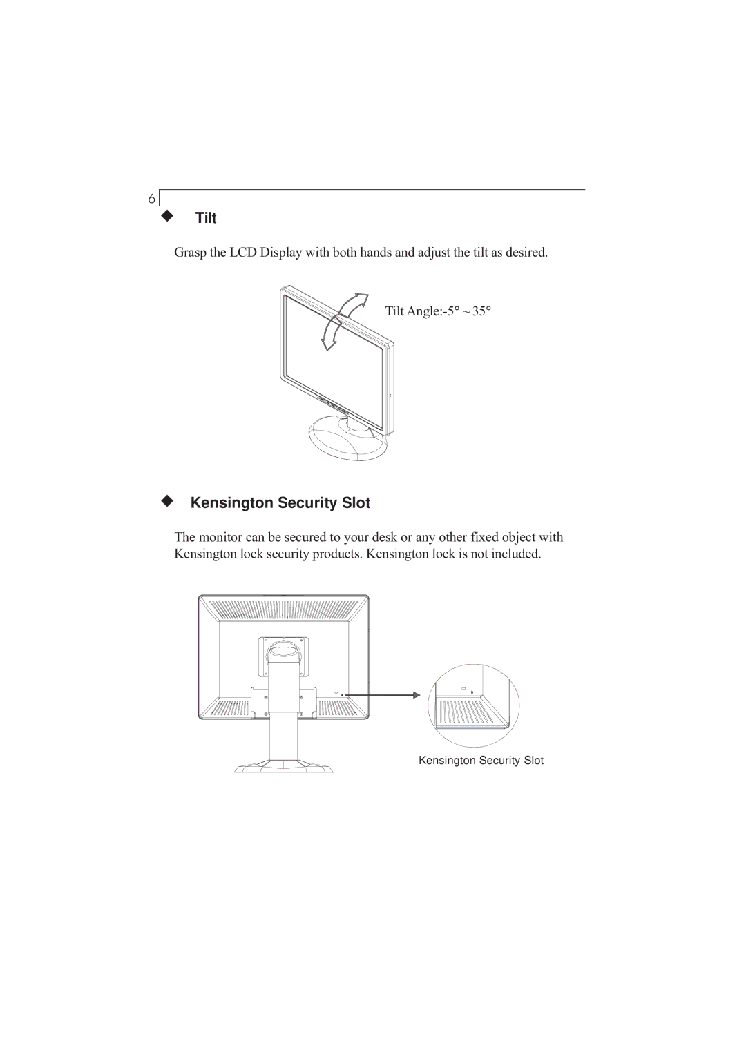 Planar PX212M manual Tilt 