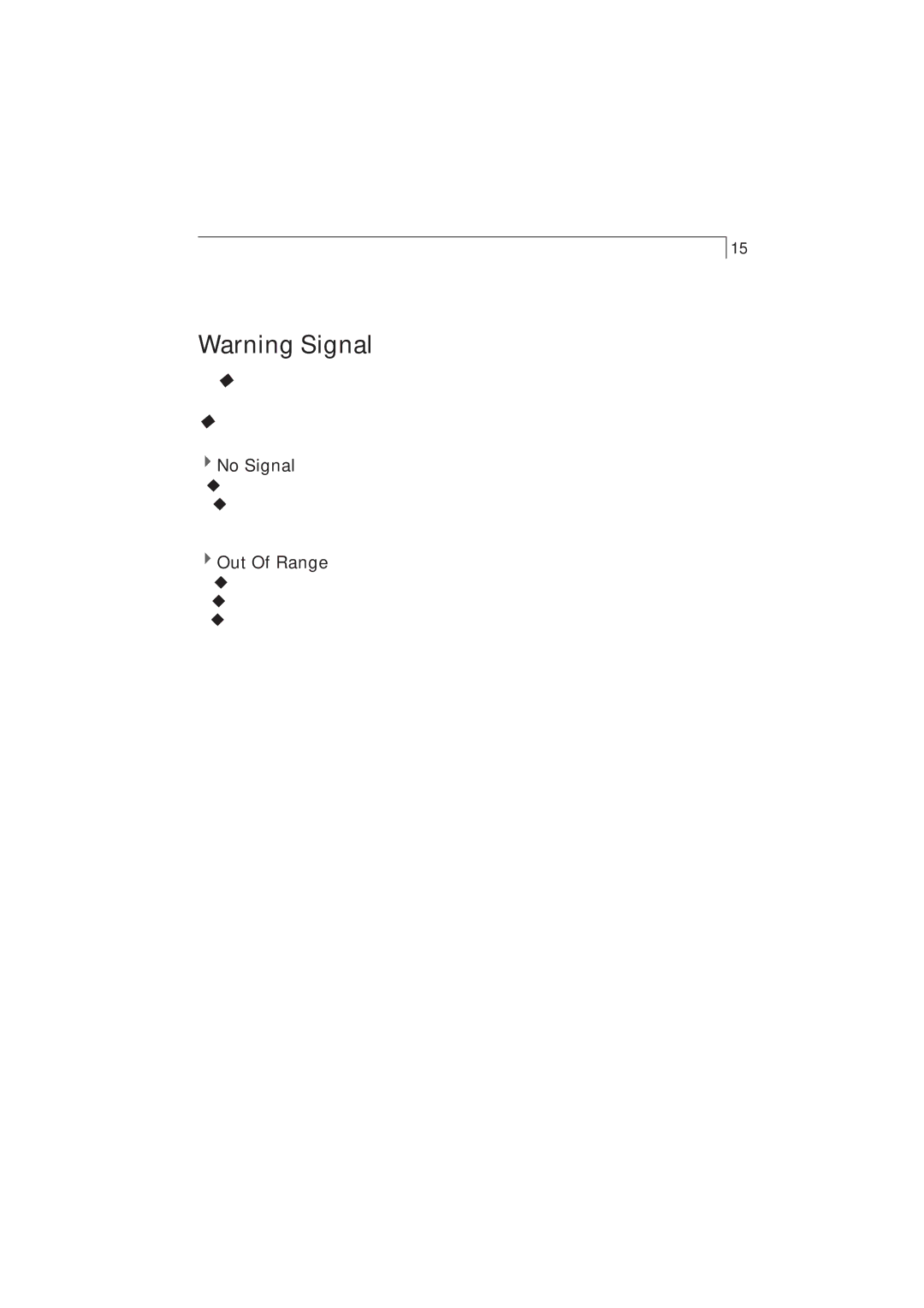 Planar PX212M manual No Signal 