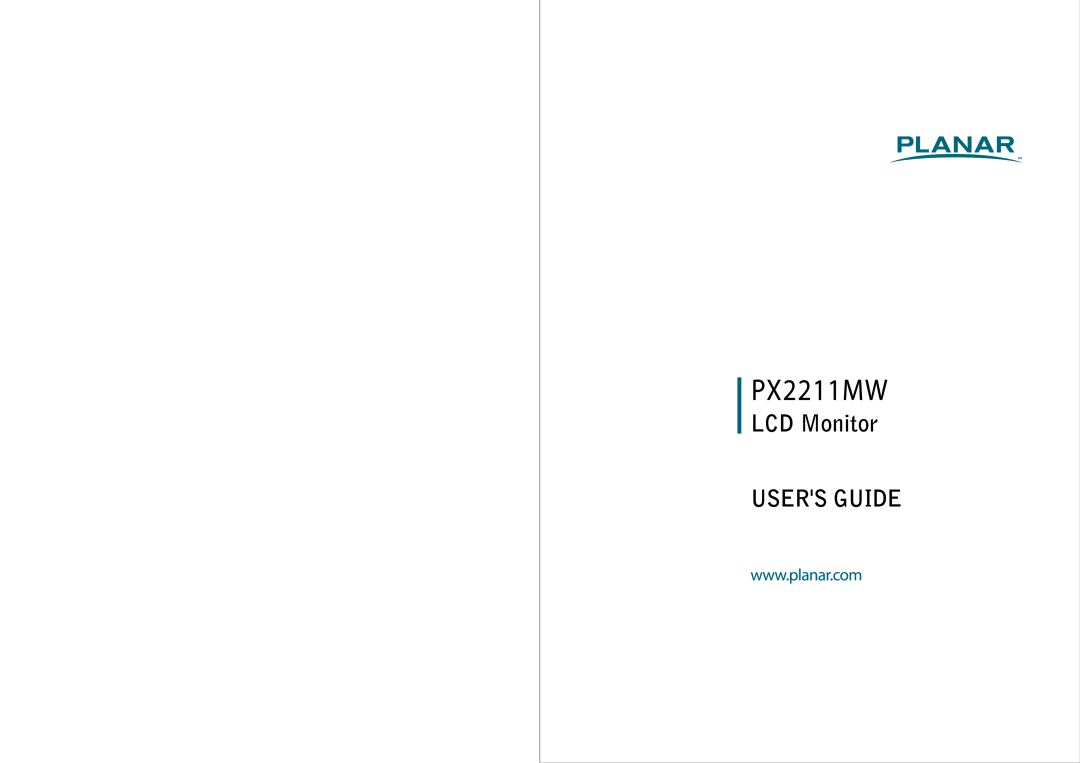 Planar PX2211MW manual 