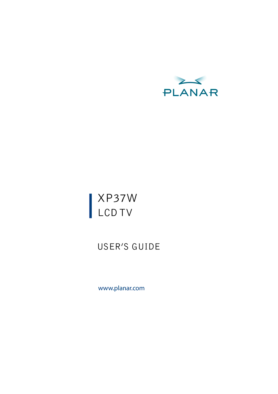 Planar XP37W manual 