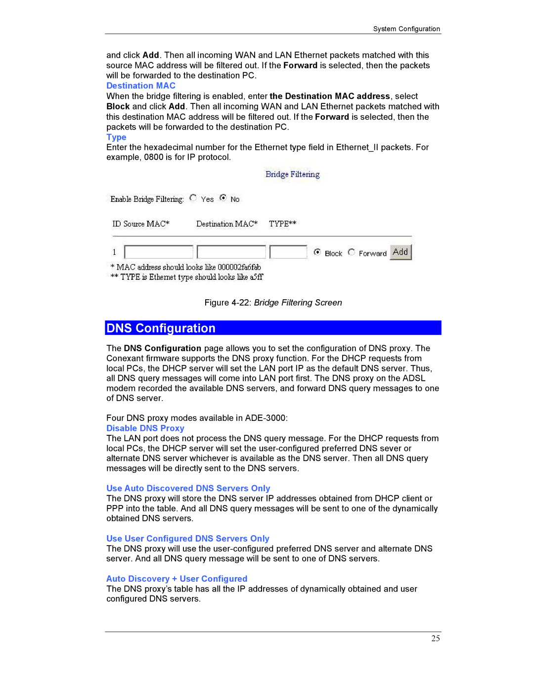 Planet Technology ADE-3000 user manual DNS Configuration 