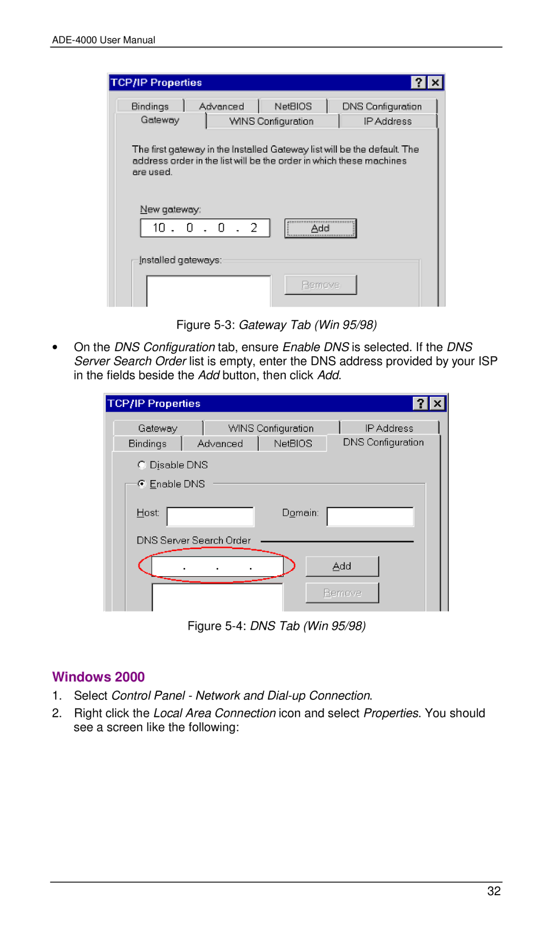 Planet Technology ADE-4000 user manual Windows 