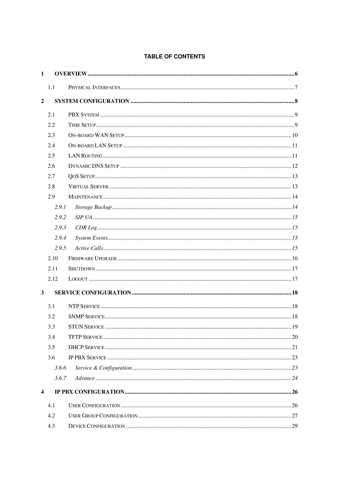 Planet Technology IPX-1800N user manual Table of Contents 