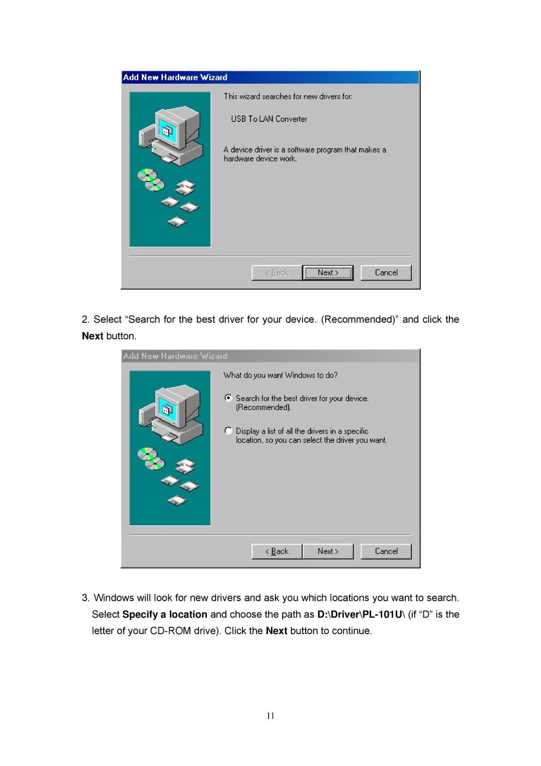 Planet Technology PL-101U, PL-101E user manual 