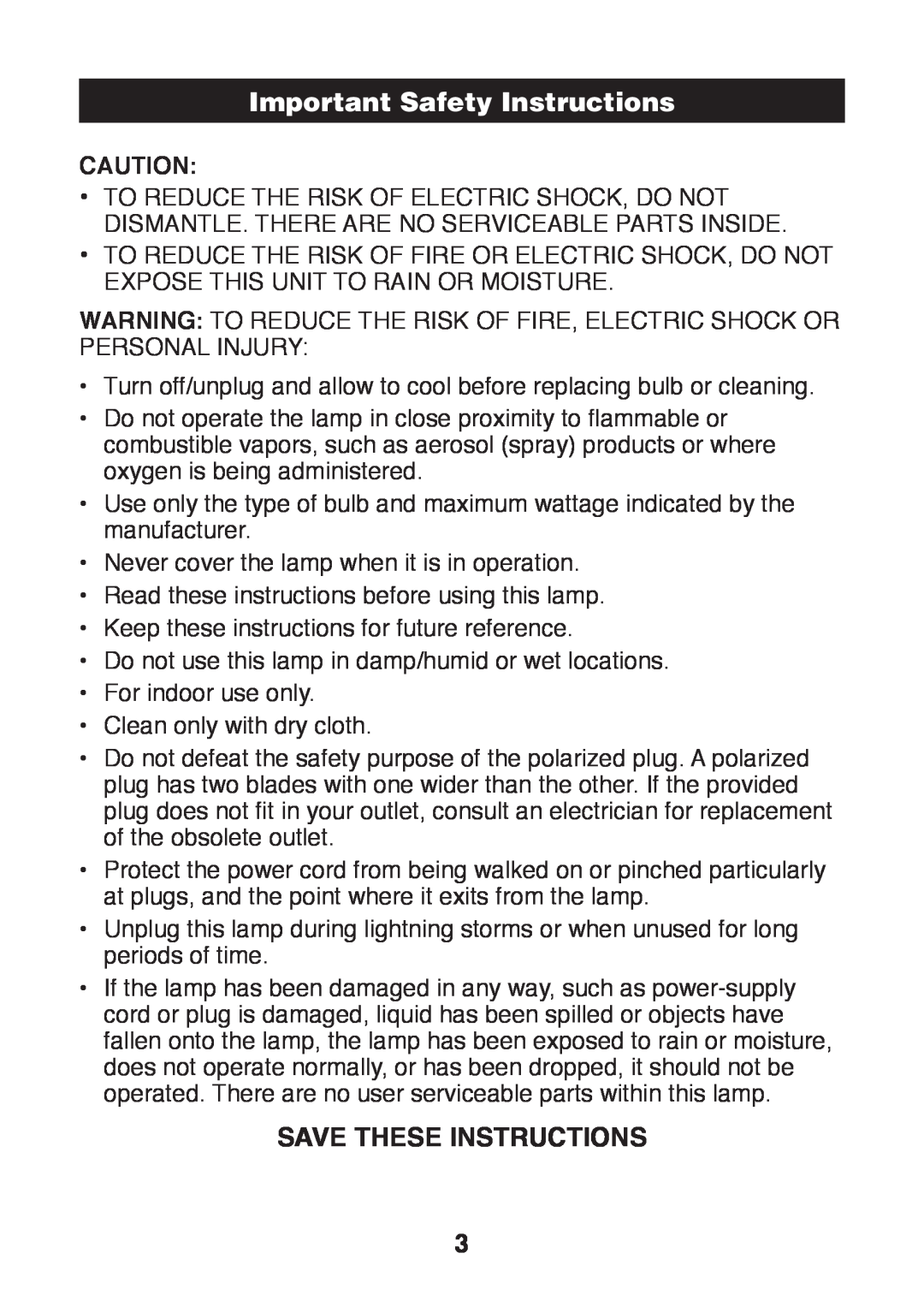 Planet Technology PL05 manual Important Safety Instructions, Save These Instructions 