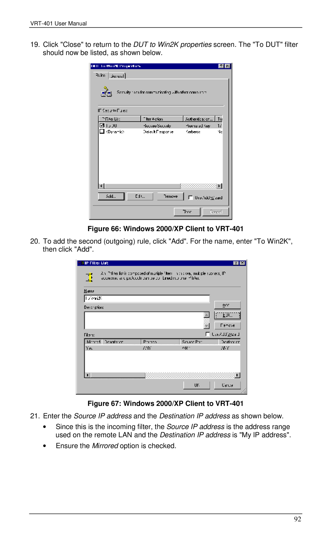 Planet Technology user manual Windows 2000/XP Client to VRT-401 