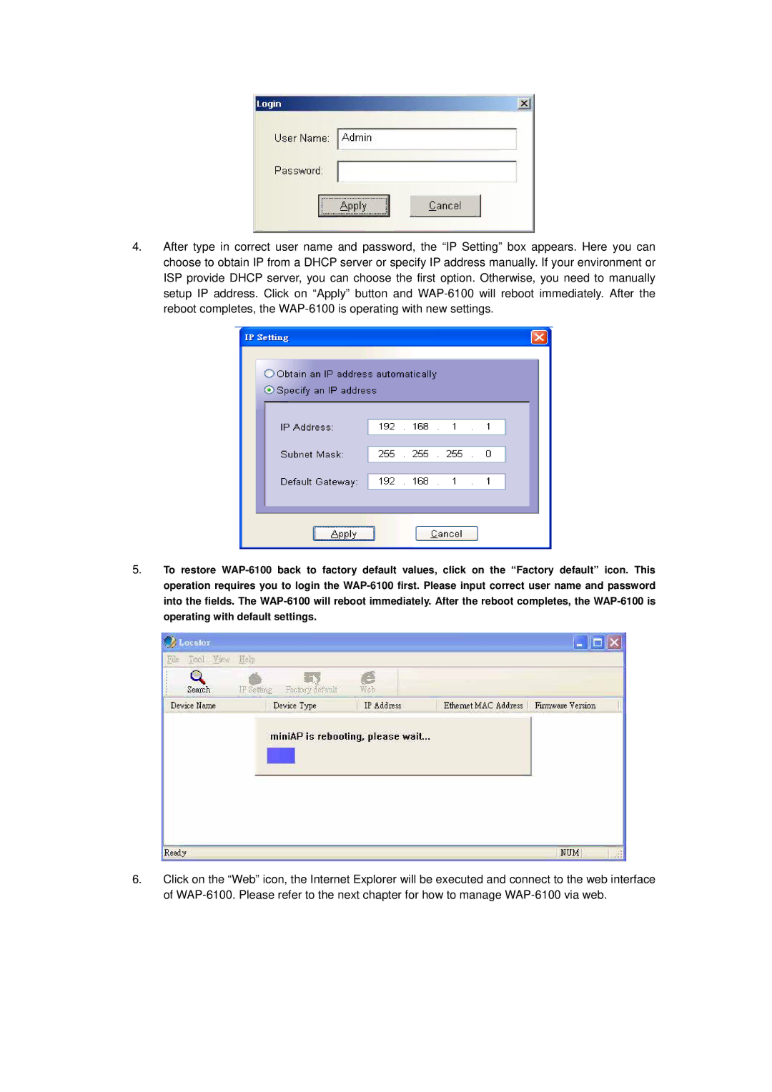 Planet Technology WAP-6100 user manual 