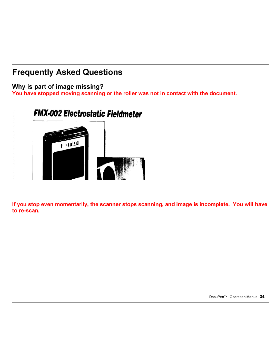 Planon System Solutions DocuPort Series DocuPen manual Why is part of image missing? 