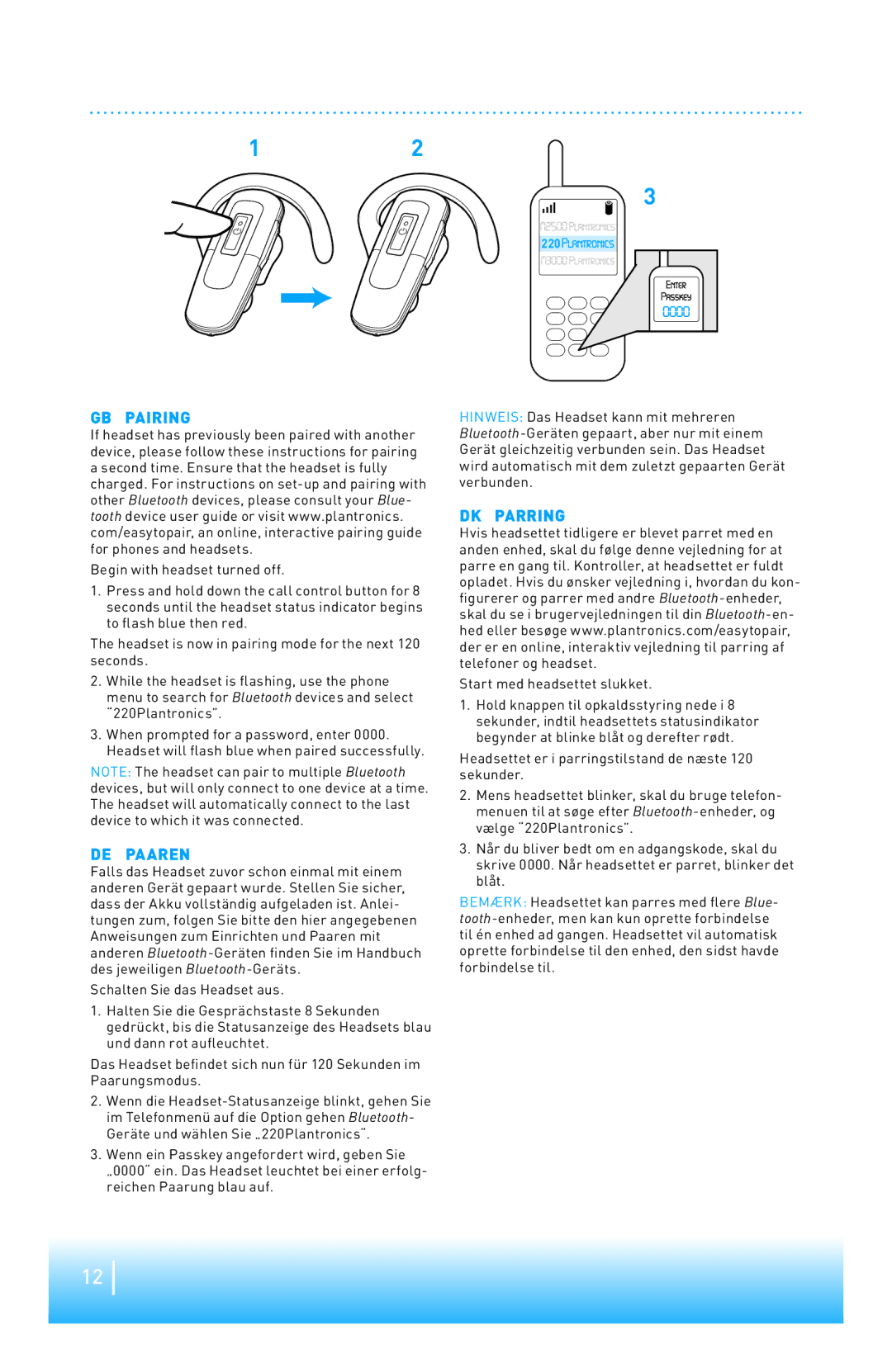 Plantronics 220 SERIES manual do utilizador 