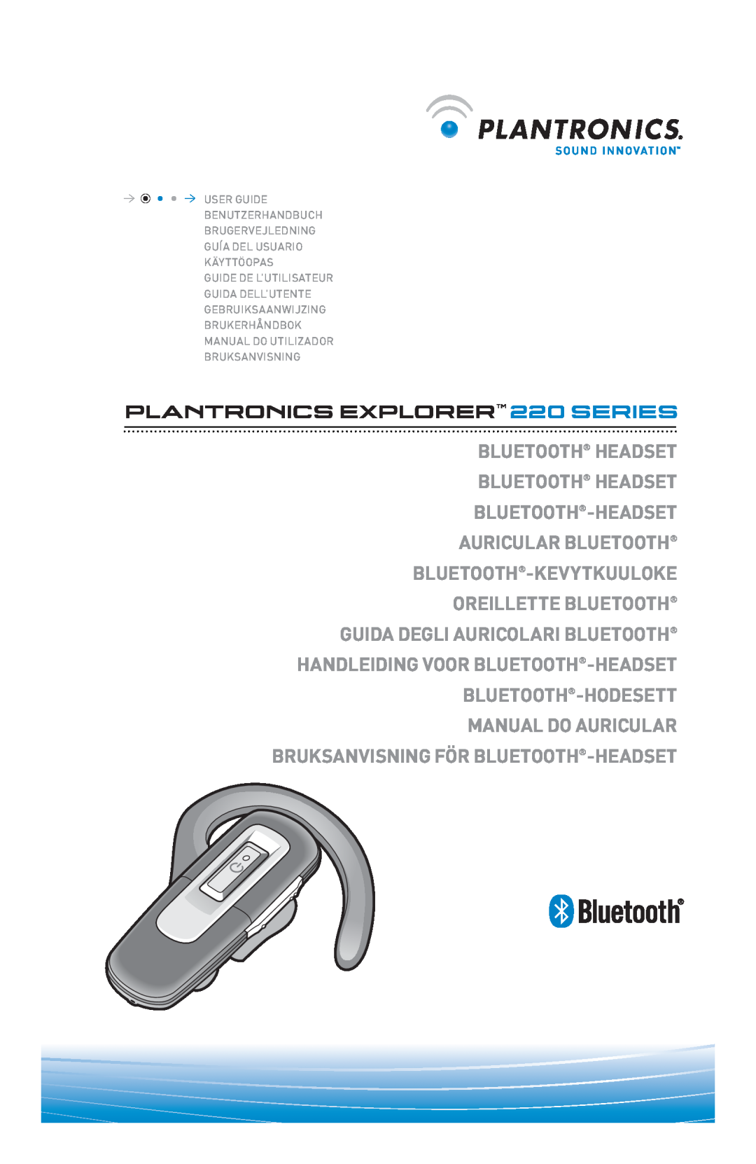Plantronics manual do utilizador PLANTRONICS EXPLORER 220 SERIES 