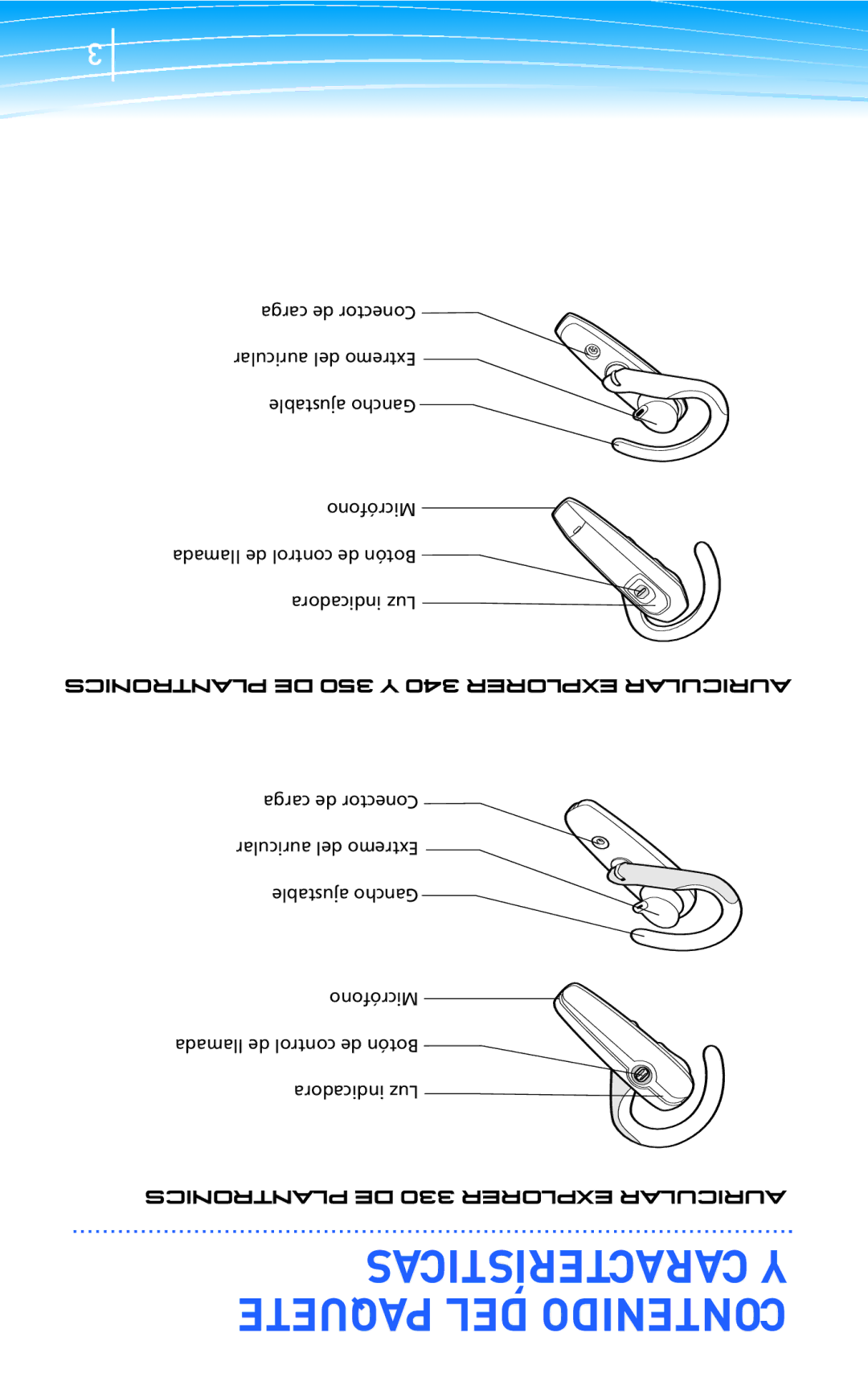 Plantronics 300 Series manual Plantronics DE 330 Explorer Auricular 