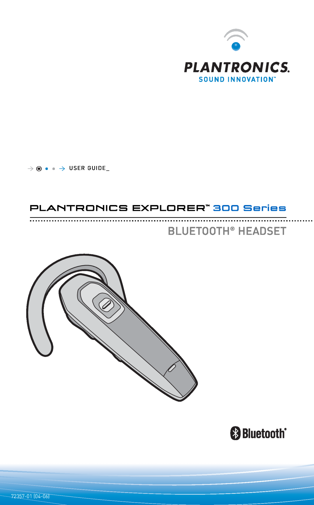Plantronics manual Bluetooth Headset, PLANTRONICS EXPLORER 300 Series, 72357-01 