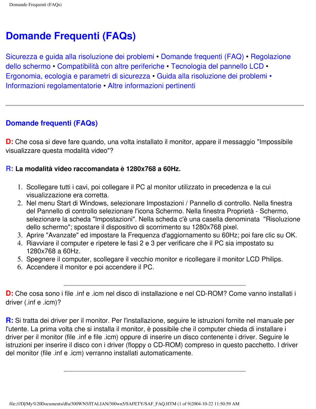 Plantronics 300NS manual Domande Frequenti FAQs, Domande frequenti FAQs 