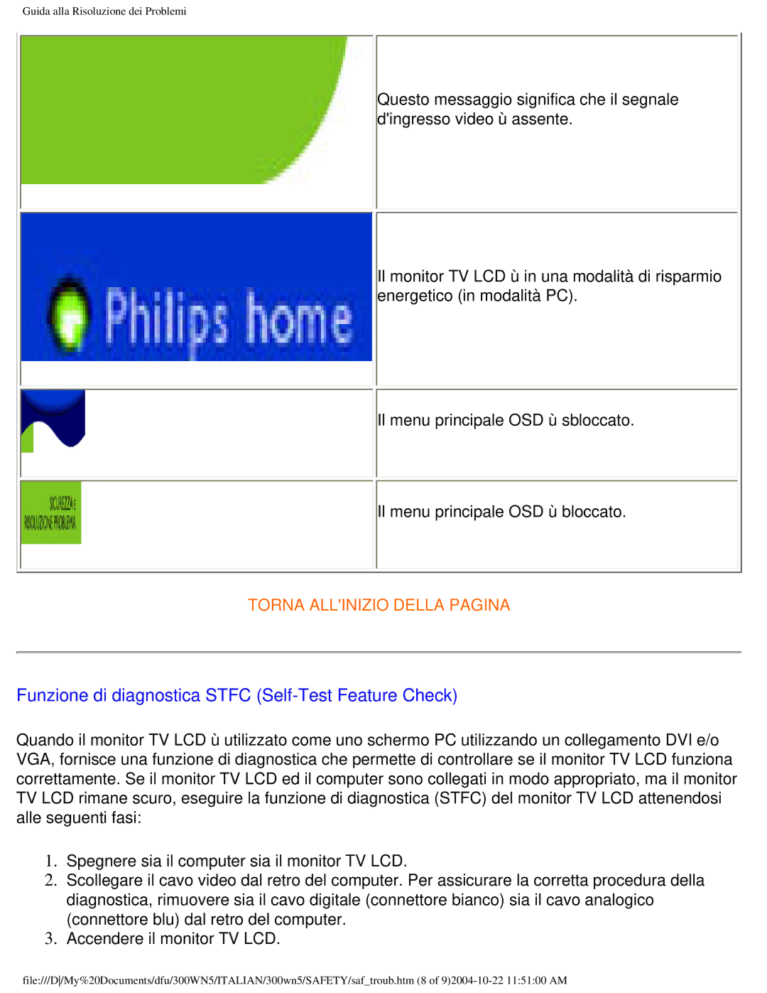 Plantronics 300NS manual Funzione di diagnostica Stfc Self-Test Feature Check 