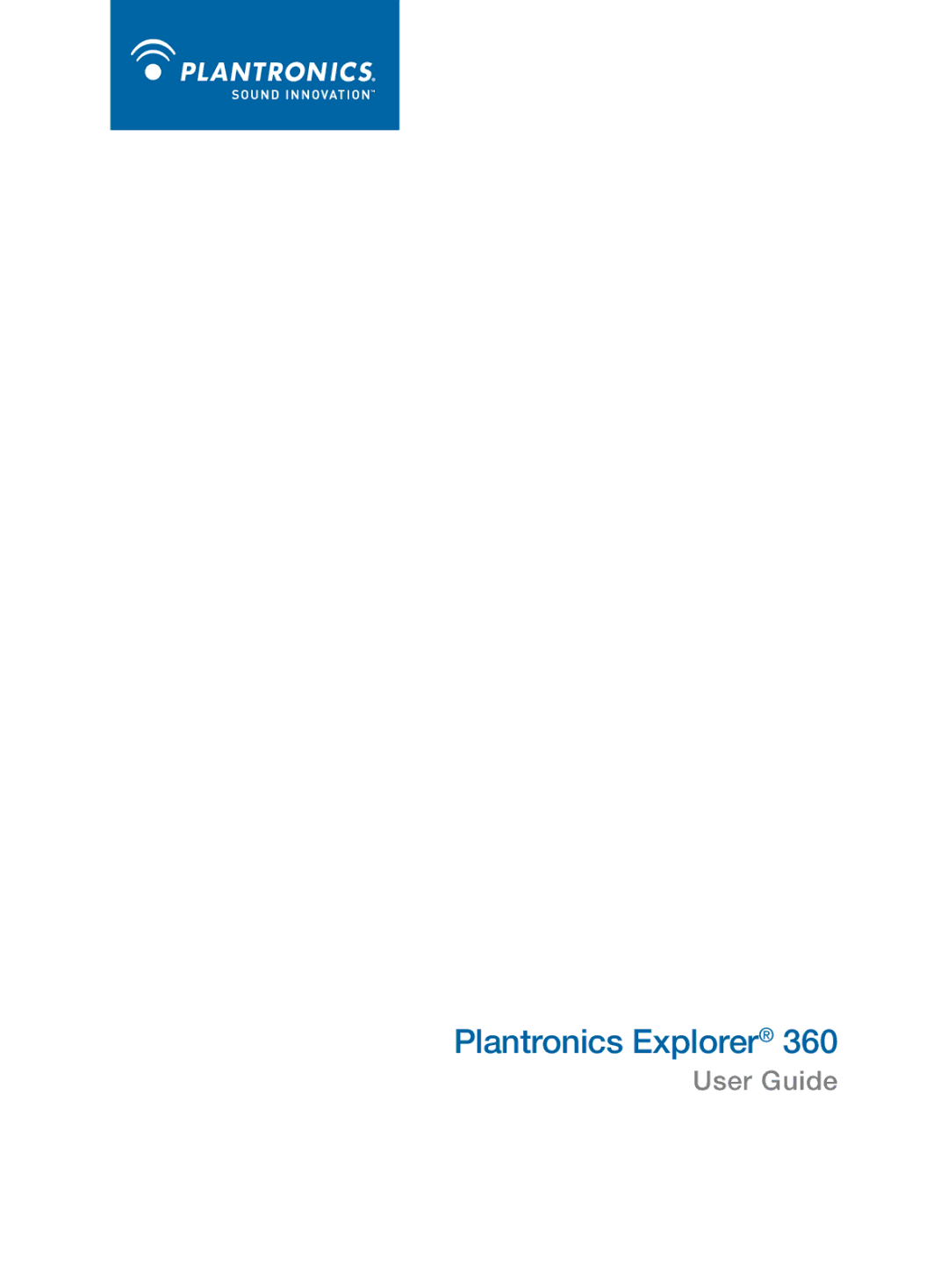 Plantronics 360 manual Plantronics Explorer 