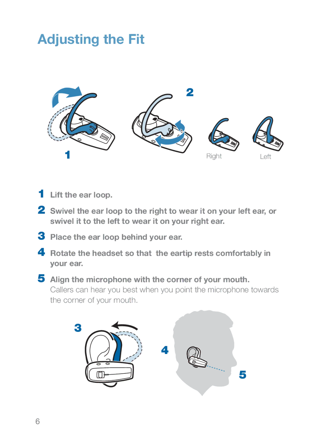 Plantronics 370 manual Adjusting the Fit 