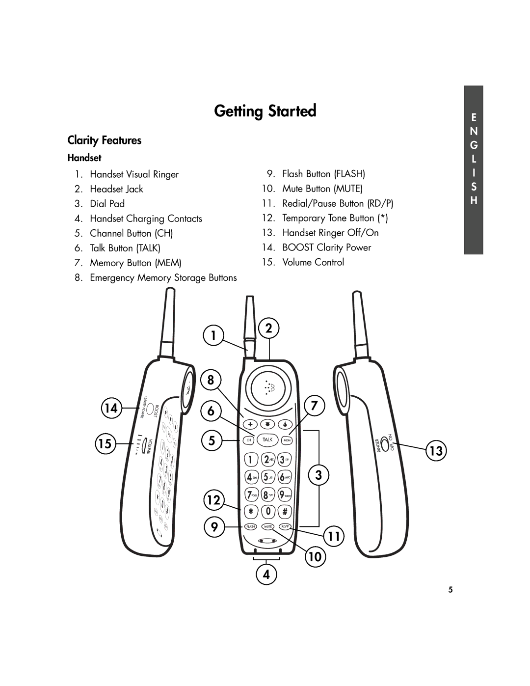 Plantronics 435 manual Getting Started, Clarity Features 