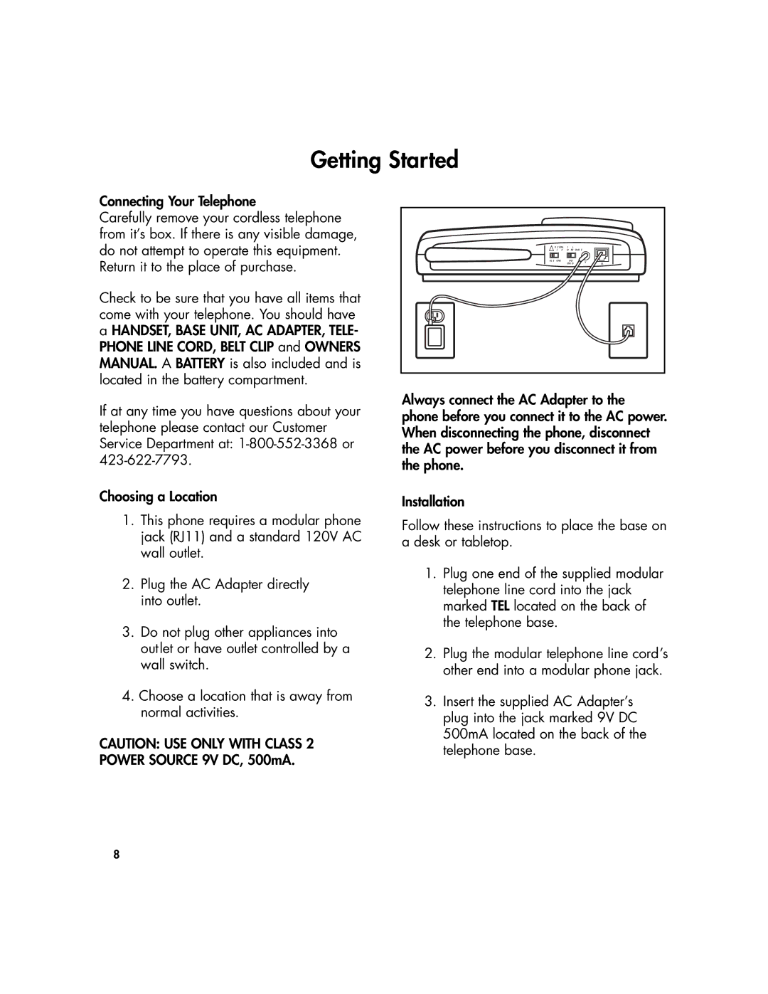 Plantronics 435 manual 500mA 