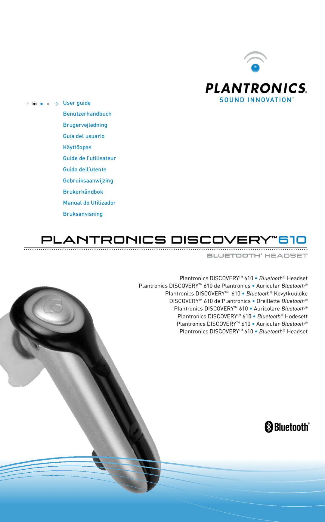 Plantronics manual do utilizador Plantronics DISCOVERY610 