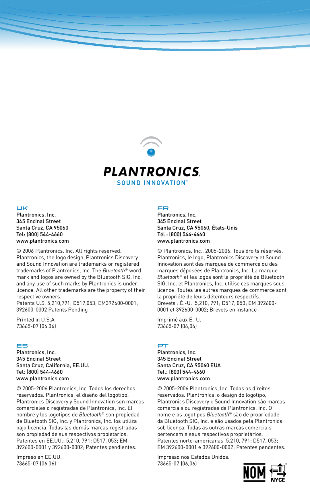 Plantronics 640E manual 