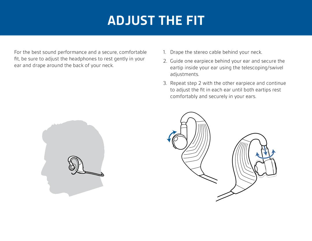 Plantronics 903 manual Adjust the FIT 