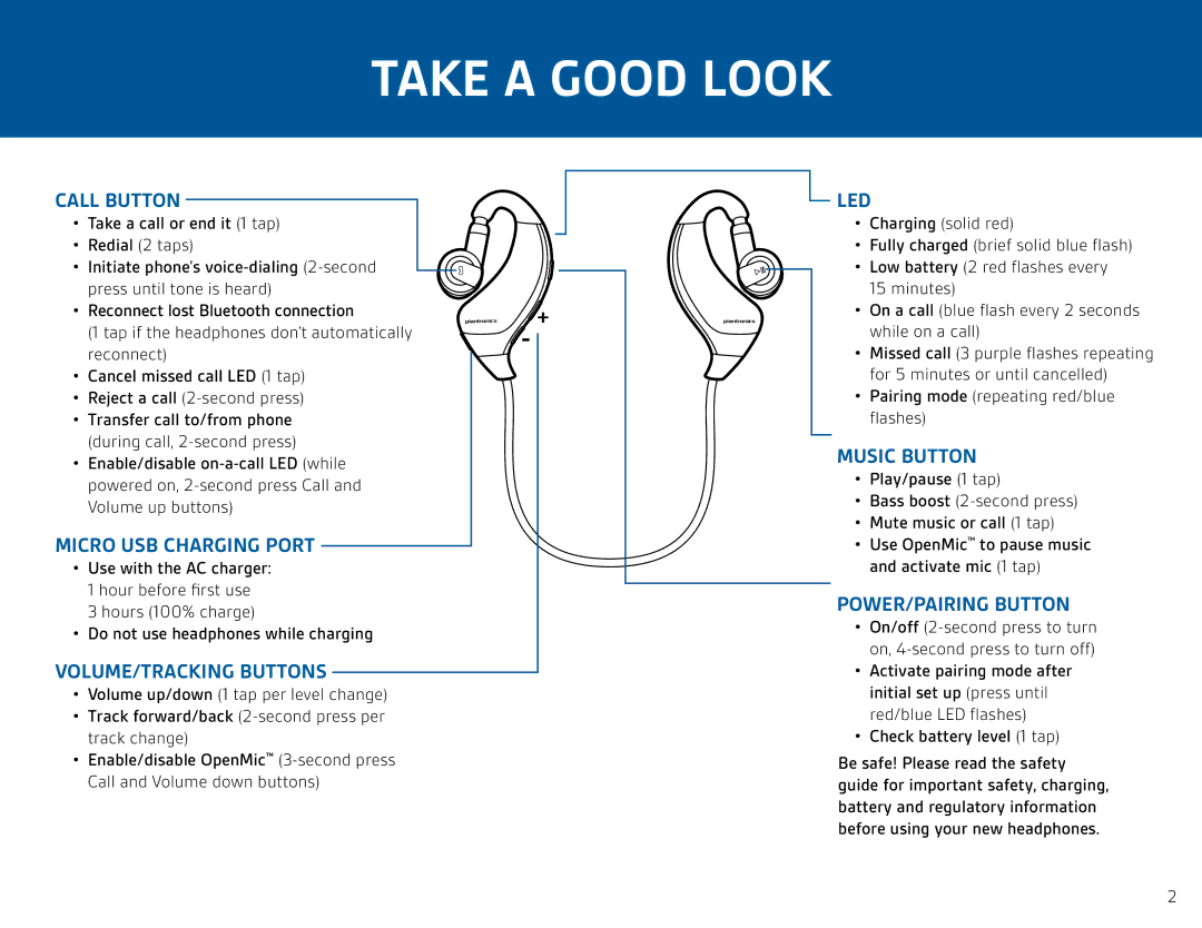 Plantronics 903+ manual Take a Good Look, Call Button 