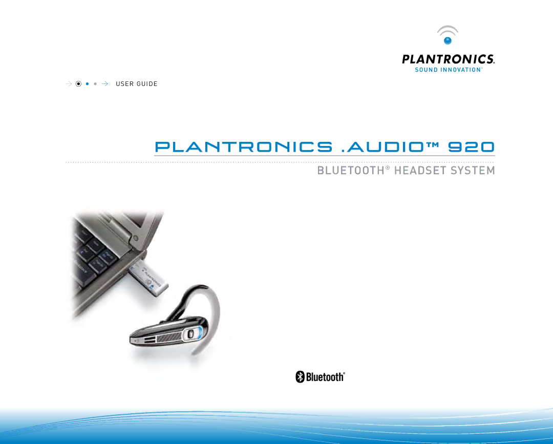 Plantronics 920 manual Plantronics .AUDIO 