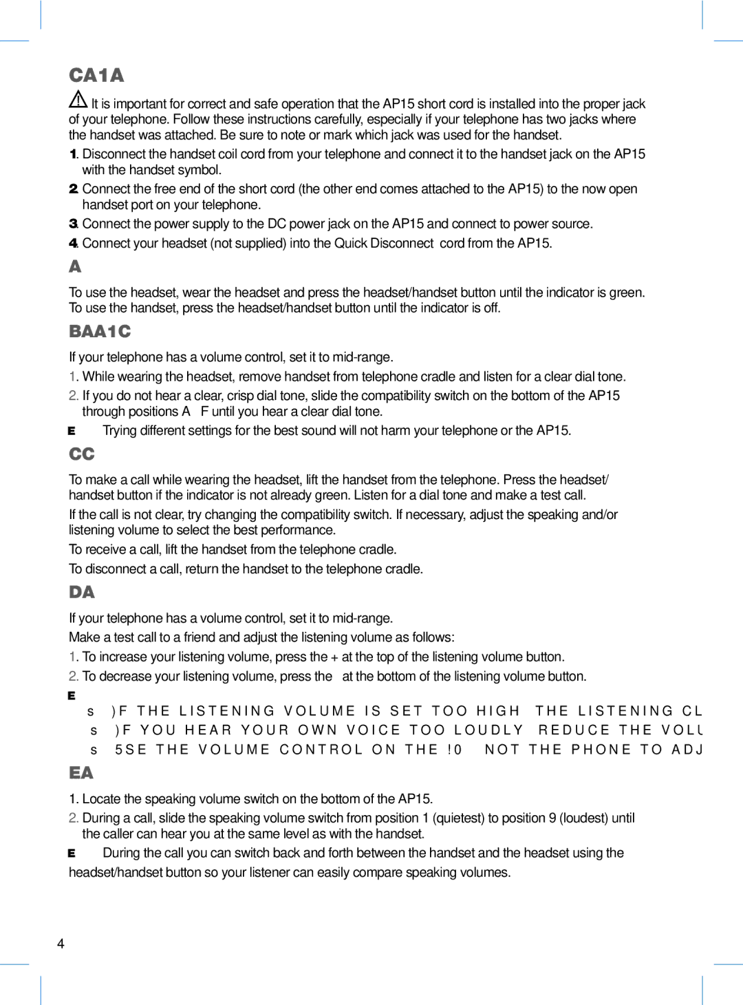 Plantronics manual Connecting AP15 Audio Processor 