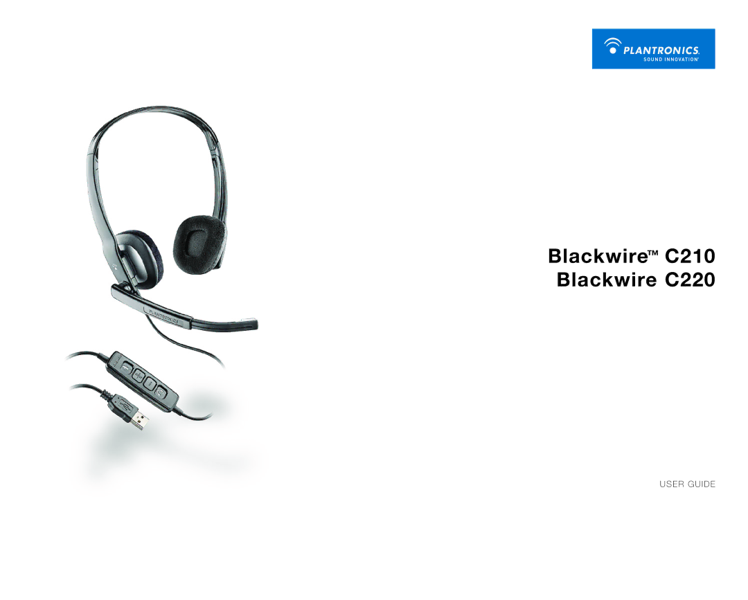 Plantronics manual Blackwire C210 Blackwire C220 