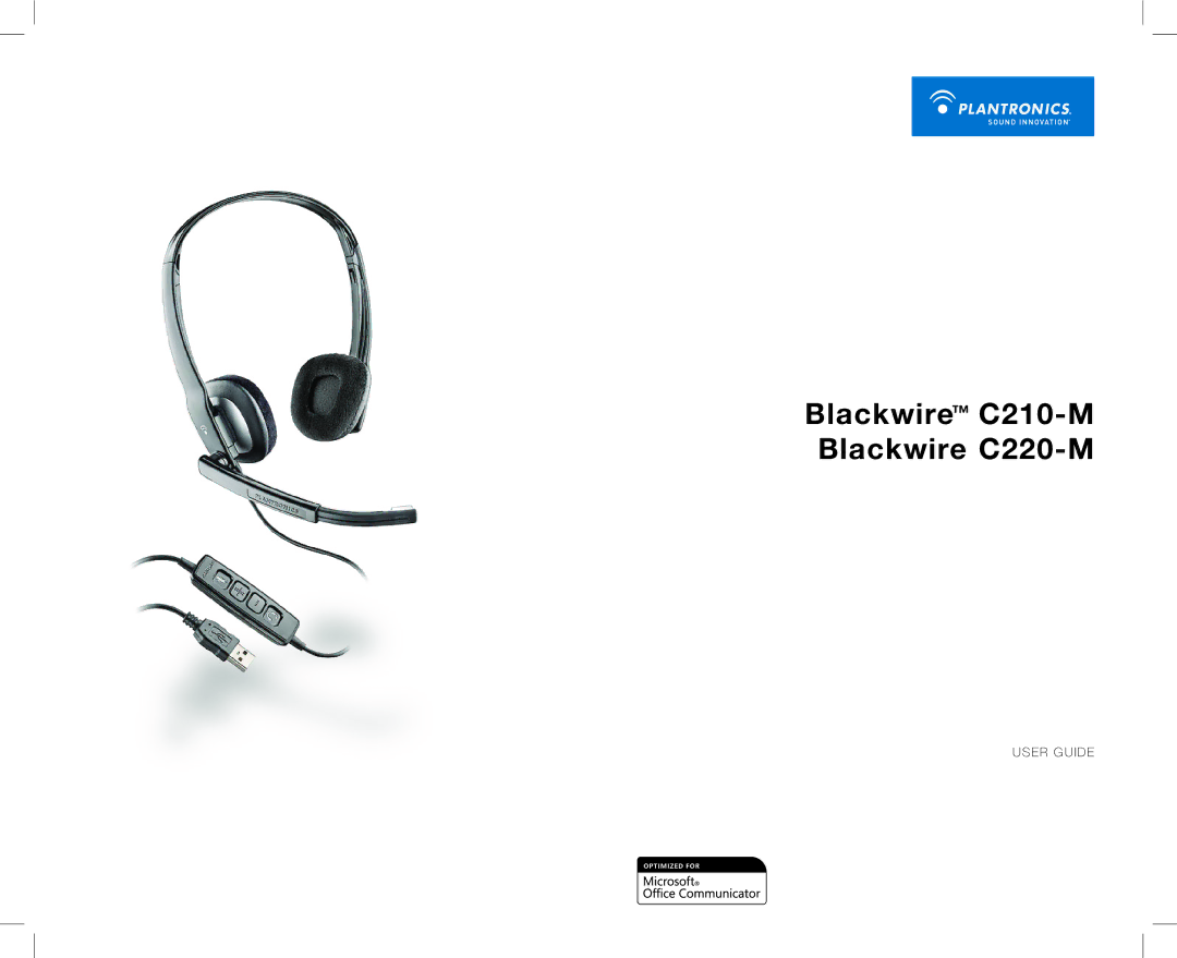 Plantronics manual Blackwire C210-M Blackwire C220-M 