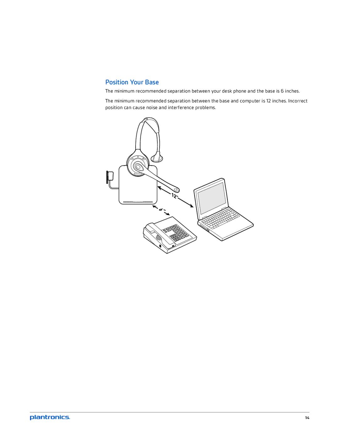 Plantronics CS520, CS510 manual Position Your Base 