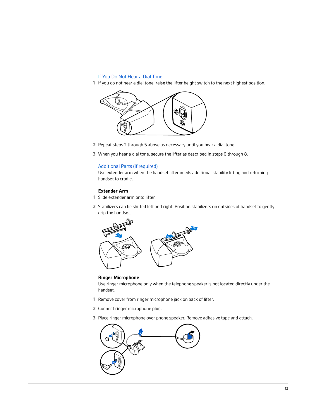 Plantronics CS520-XD, CS510-XD manual If You Do Not Hear a Dial Tone, Additional Parts if required 