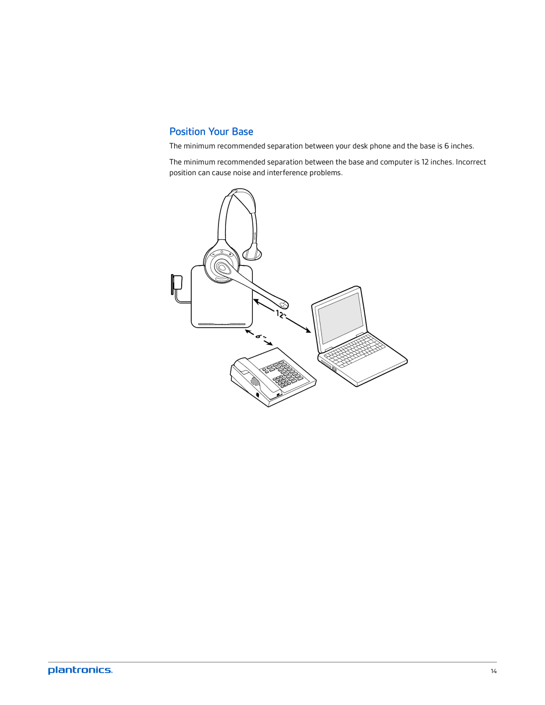 Plantronics CS520-XD, CS510-XD manual Position Your Base 