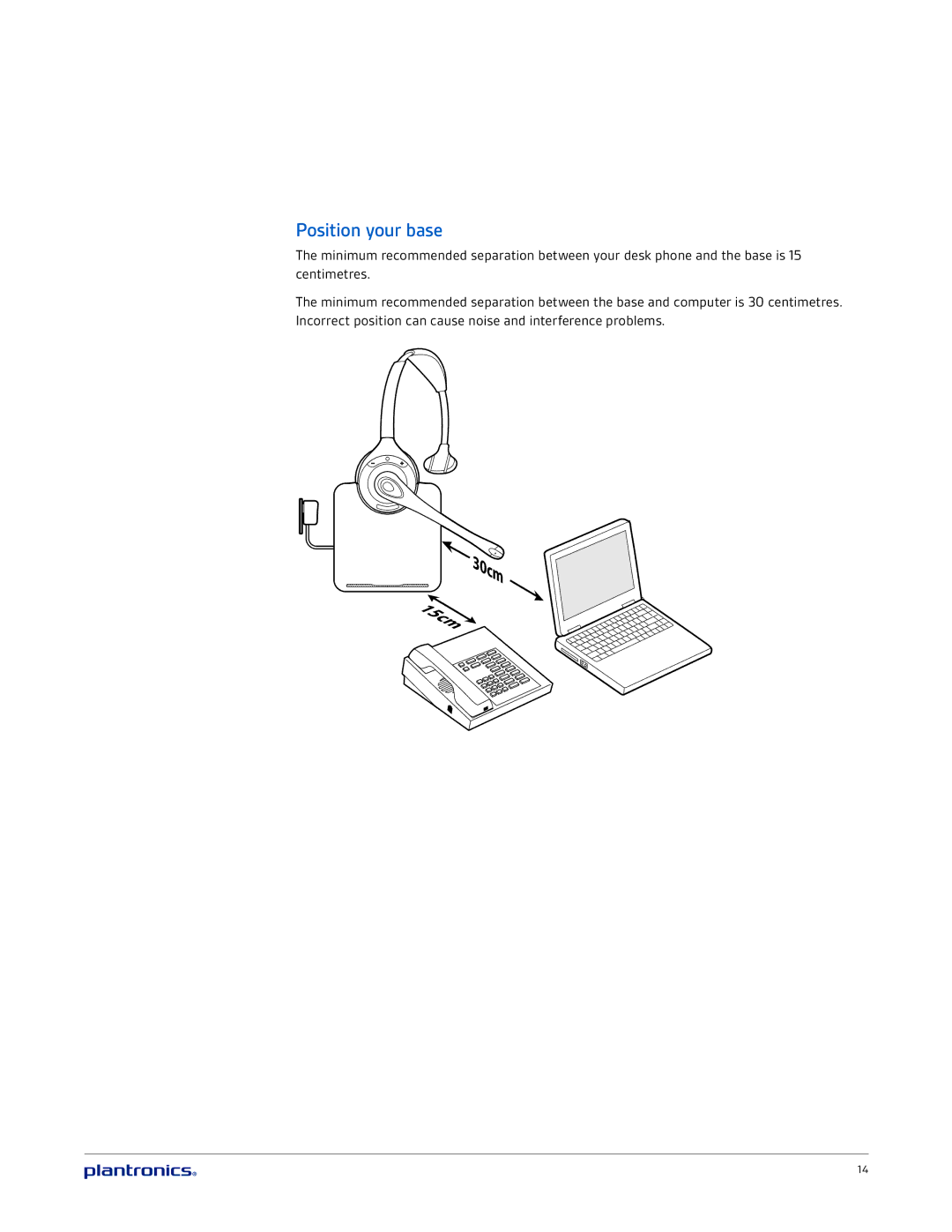 Plantronics CS520A, CS510A manual Position your base 