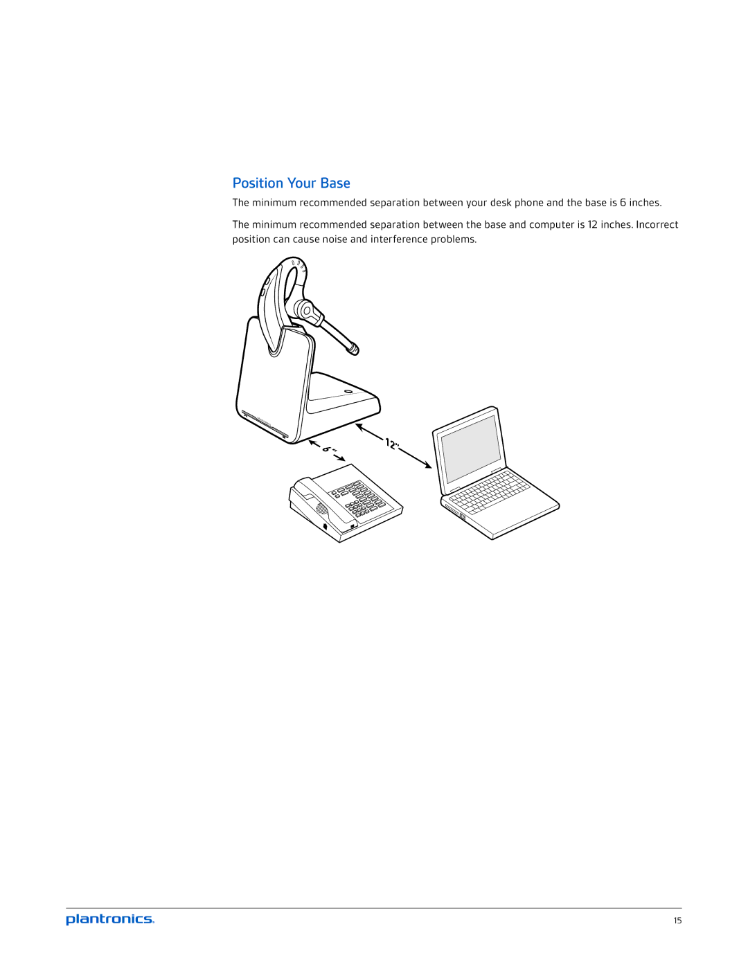 Plantronics CS530 manual Position Your Base 