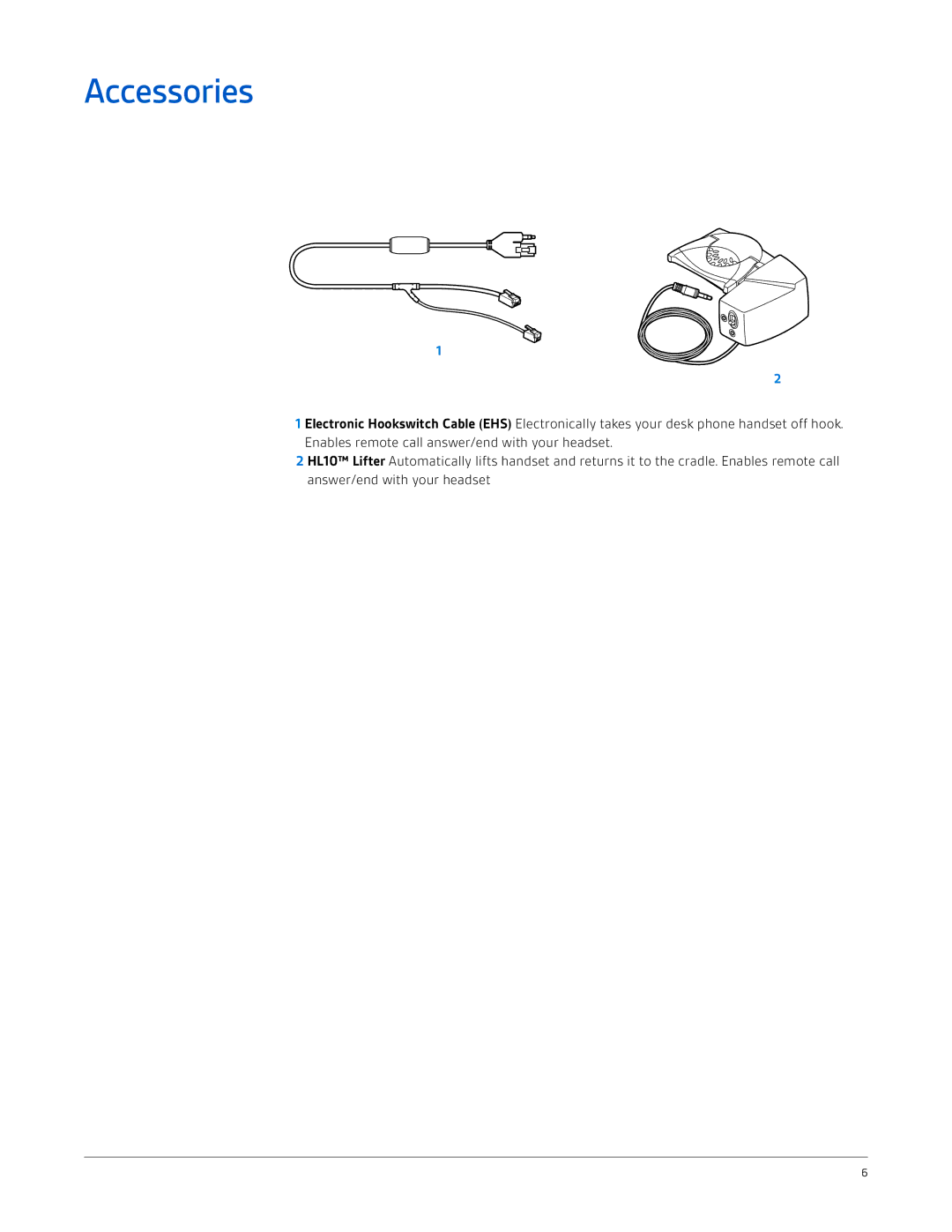 Plantronics CS530 manual Accessories 