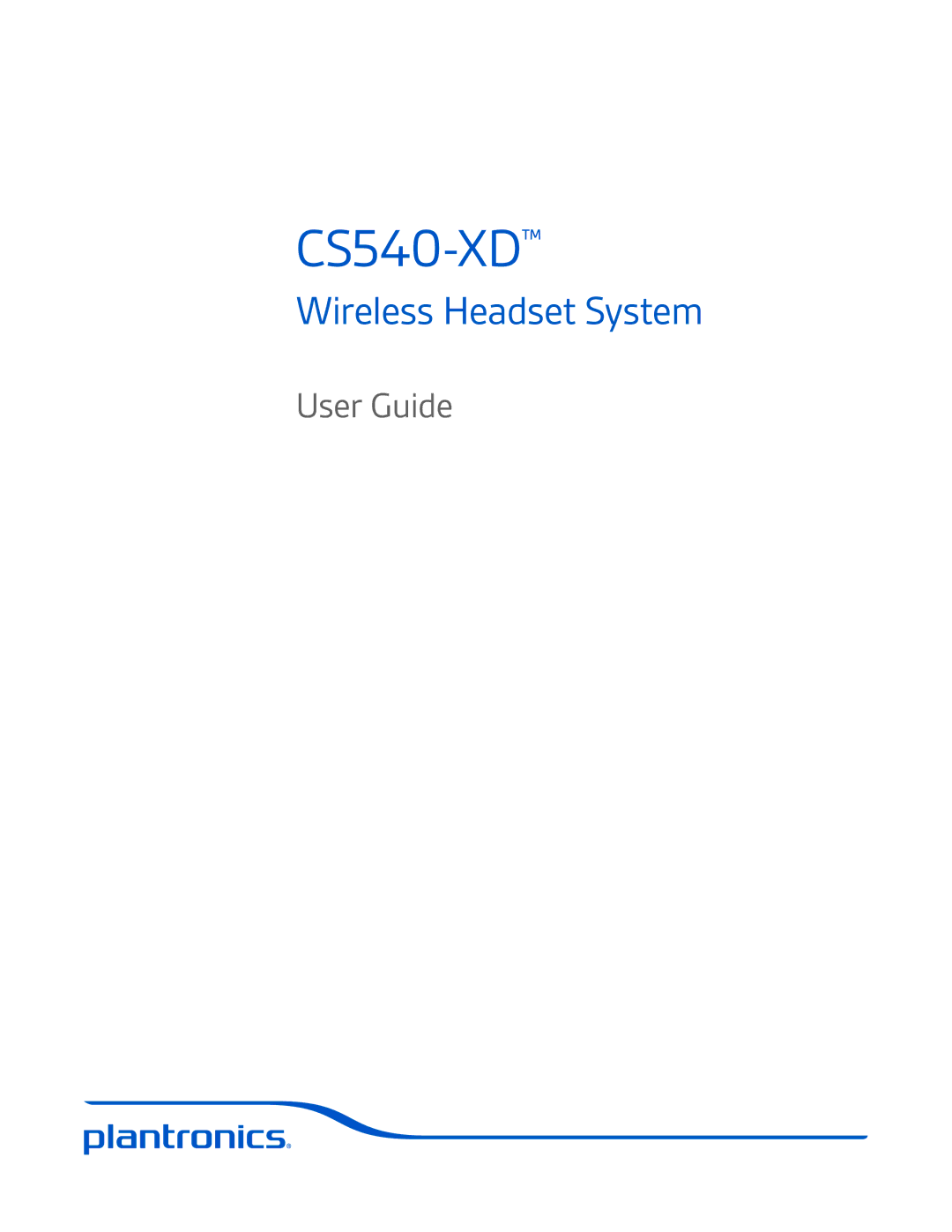 Plantronics CS540-XD manual 