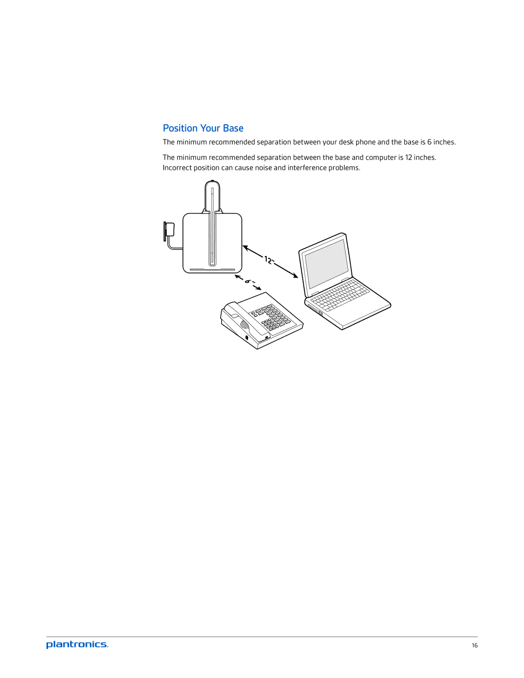 Plantronics CS540-XD manual Position Your Base 