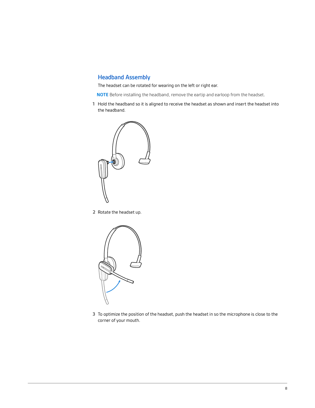 Plantronics CS540-XD manual Headband Assembly 