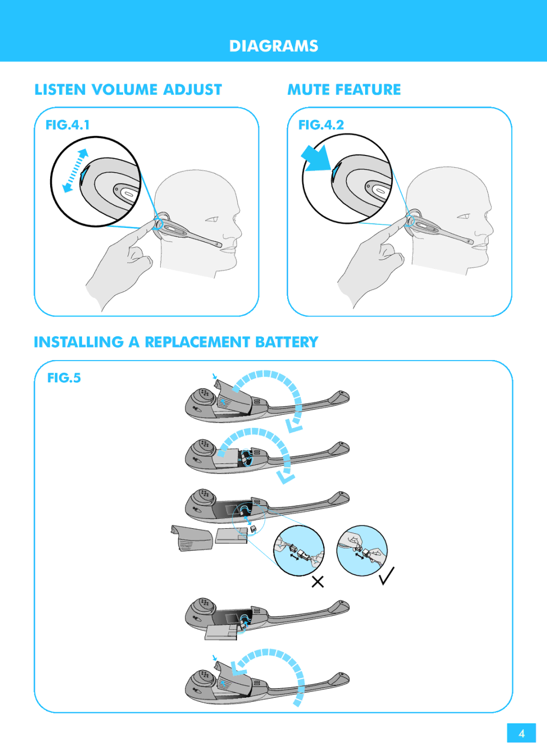 Plantronics CS50-USB, CS60-USB manual Diagrams 