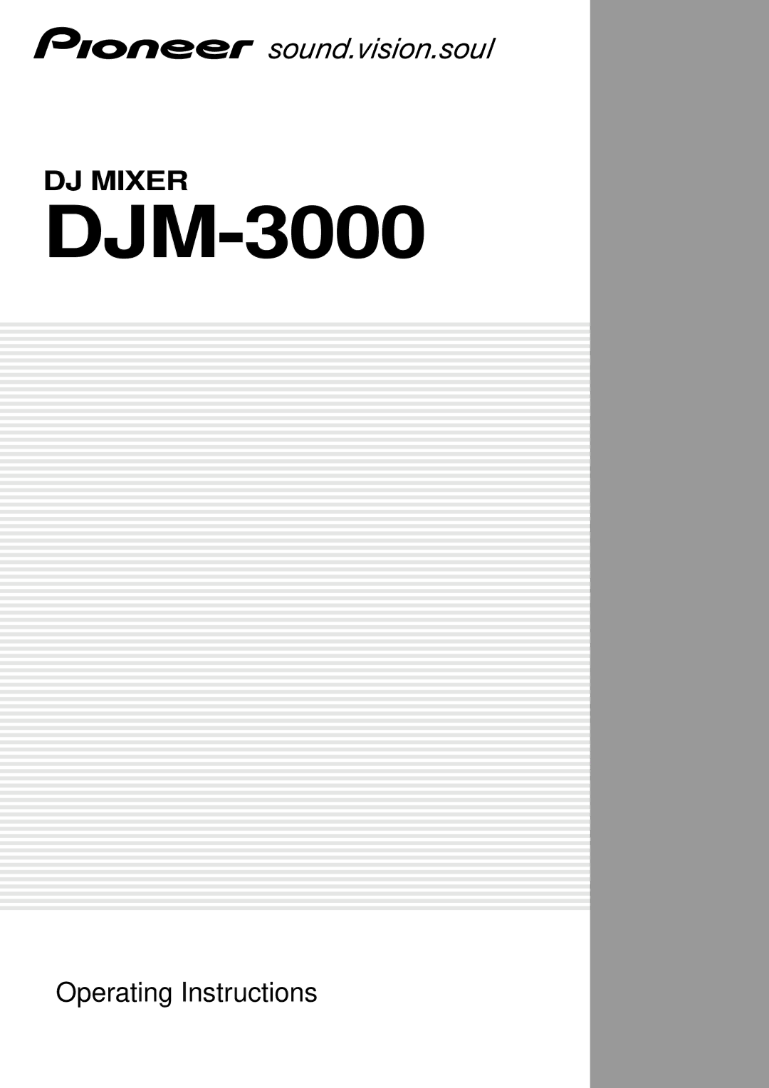 Plantronics DJM-3000 operating instructions 