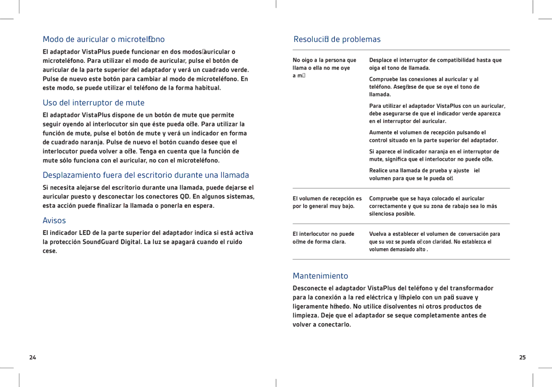 Plantronics DM15 manual Modo de auricular o microteléfono Resolución de problemas, Uso del interruptor de mute, Avisos 