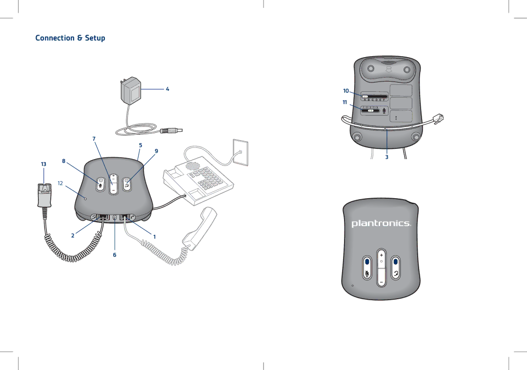 Plantronics DM15 manual Connection & Setup 