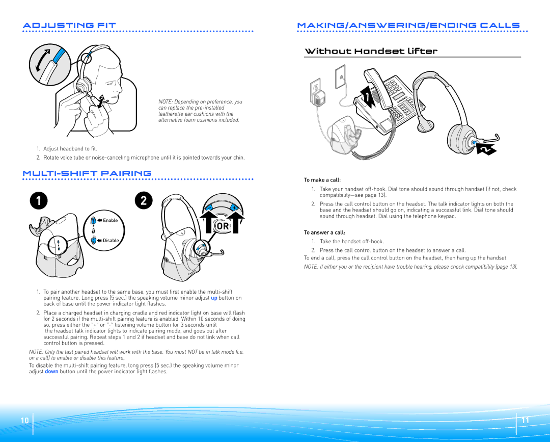 Plantronics Headset System manual Enable Disable 