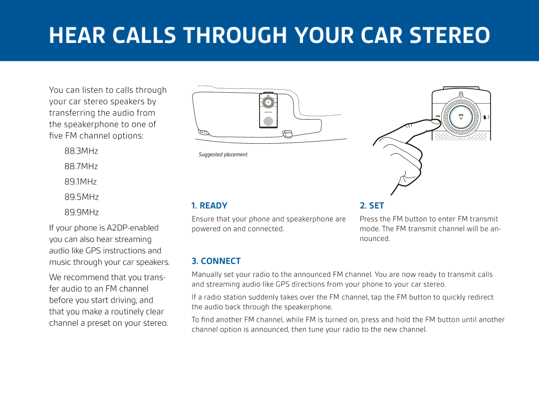 Plantronics K100 manual Hear Calls Through Your CAR Stereo 