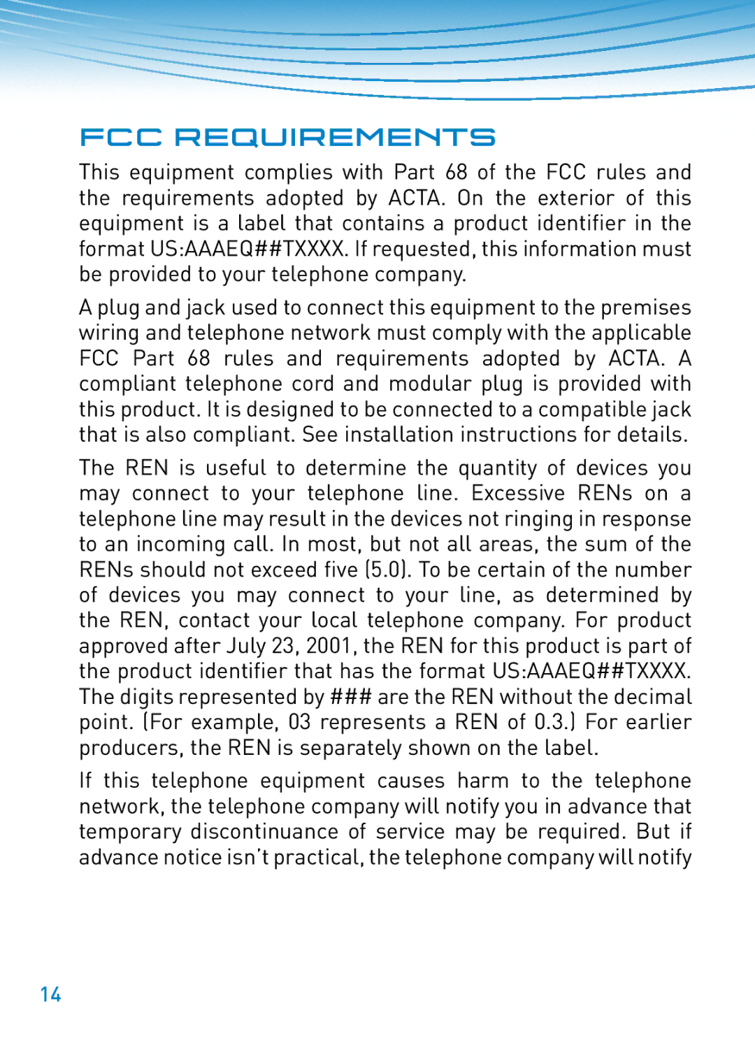 Plantronics M22 manual FCC Requirements 